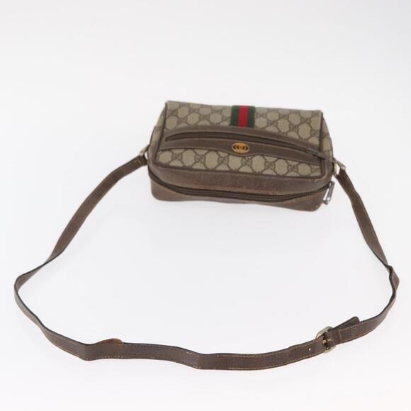 GUCCI GG Supreme Web Sherry Line Bag PVC Beige Gold 32 02 004 Auth 151575 - Picture 7 of 16